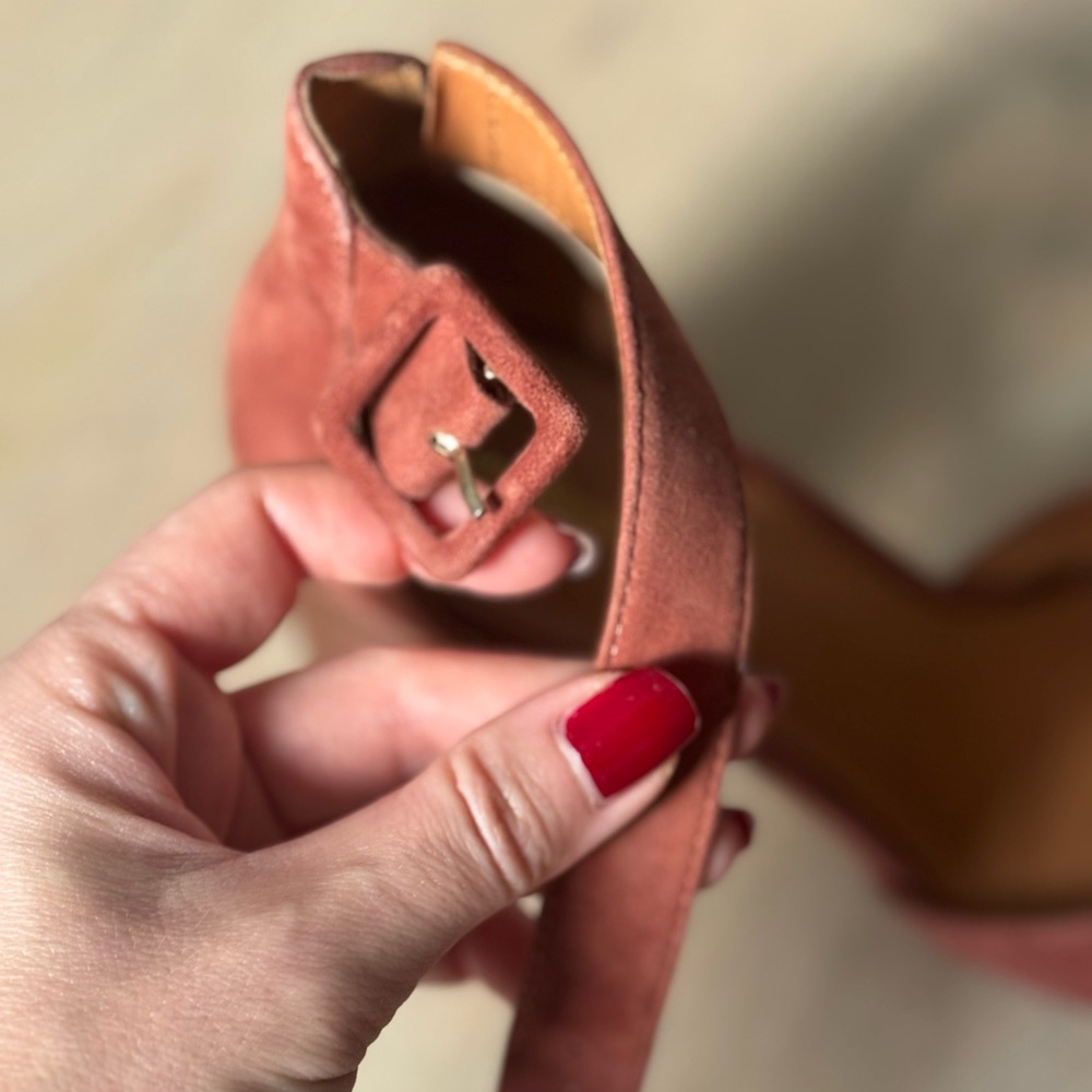 And Other Stories Suede Rust Ankle Strap Block Heel. Size 39 EU - Picture 5 of 12